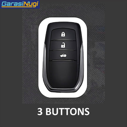 Key Case For Toyota Alphard Vellfire RAV4 Voxy Sienna Sarung Kunci Metal 3 Tombol Short Keychain