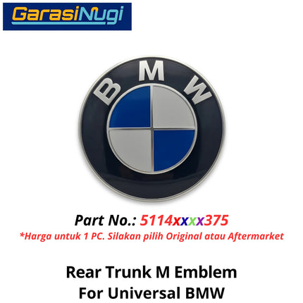 Emblem Roundel For Universal BMW Badge Hood Trunk Logo Bagasi dan Kap mesin 51148132375