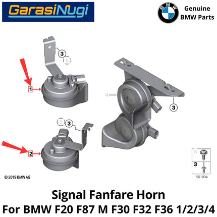 Acoustic Horn Signal For BMW F20 F87 F30 F36 Fanfare High and Low Note Terompet Klakson 120 220 350 450