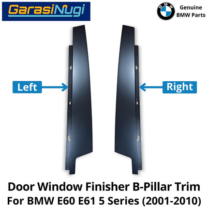Exterior Door For BMW E60 E61 B-Pillar Window Trim Lis Pintu Jendela Luar Depan Belakang 530 550