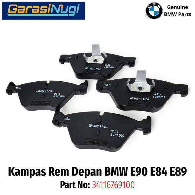Kampas Rem Depan BMW E90 E84 E89 Front Brake Pads 34116769100 Original 320 X1 Z4