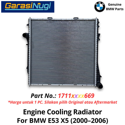 Radiator For BMW E53 Mesin M54B30 Engine Cooling Sistem Pendingin Mesin Original X5 2000-2006