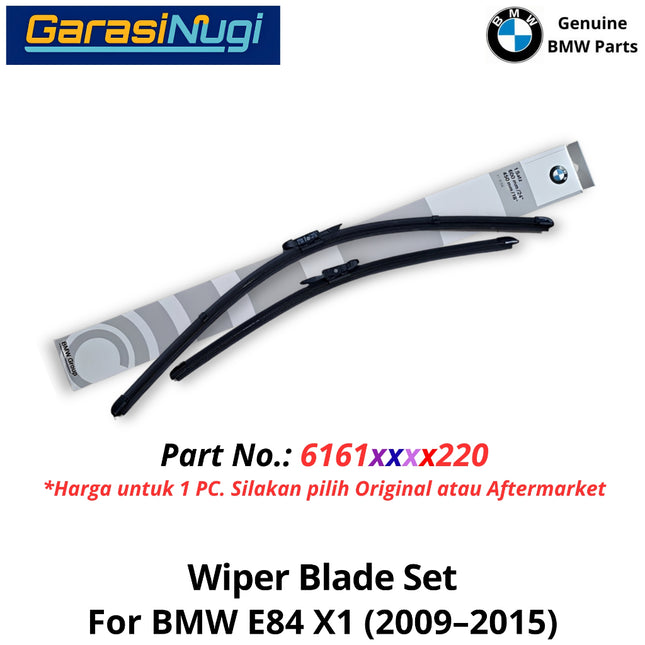 Front Wiper For BMW E84 Wide Frameless Set Kaca Depan Original RHD X1 2009-2015
