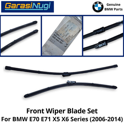 Front Wiper For BMW E70 E7 Wide Frameless Set Kaca Depan Original RHD X5 X6 2007-2013