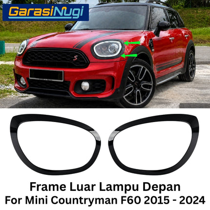 Cover Frame Headlight For Mini Cooper F60 Outer Trim Lampu Depan Countryman 2015 - 2024