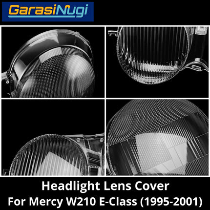Mika Headlight Mercy W210 Lens Kaca Cover Lampu Depan Mercedes E230 E320 1995-2001