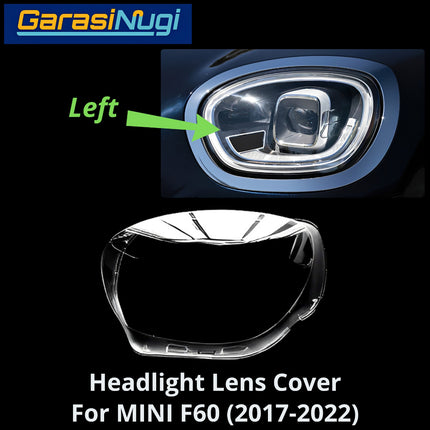 Mika Headlight For MINI Cooper F60 Lens Kaca Cover Lampu Depan 2017-2022
