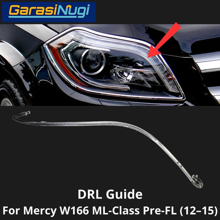 Sein DRL Guide Mercy W166 Pre-Facelift LED Eyebrow Light Lampu Alis Mercedes ML (2012–2015)