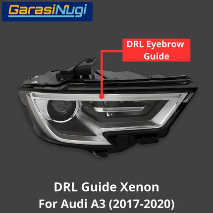 DRL Guide AUDI A3 Xenon Angel Eyebrow Light Lampu Senja (2017-2020)