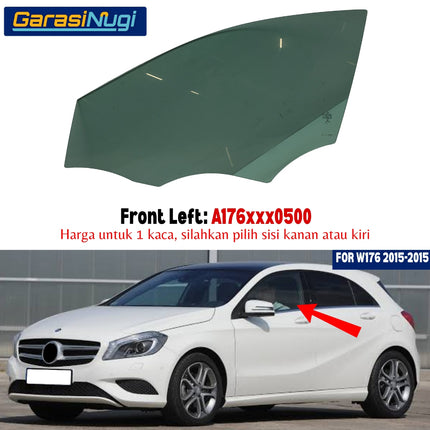 Kaca Samping Pintu Depan Mercedes W176 Pre-FL Side Window Pane Original Front Glass Mercy A180 A200