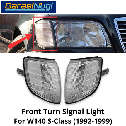 Front Turn Signal Mercy W140 Corner Light Cover Lampu Sein Depan Mercedes S280 S320 (1992-1999)