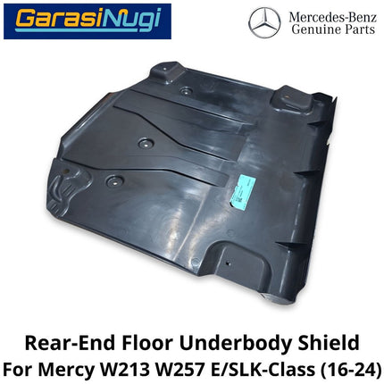 Rear-End Floor Deck W213 W257 Underbody Shield Cover Pelindung Kolong Belakang Mercedes E200 E300 CLS