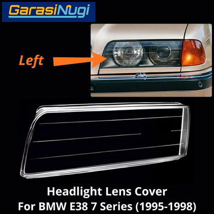 Mika Headlight For BMW E38 Pre-LCI Lens Kaca Cover Lampu Depan 735 (1995-1998)
