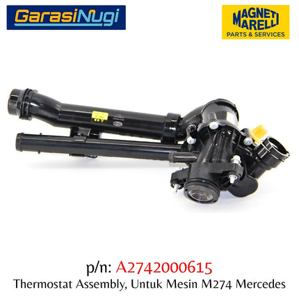 MARELLI Thesmostat Assembly Mercedes W204 W205 W212 Mesin M274 Mercy C180 C200 E200