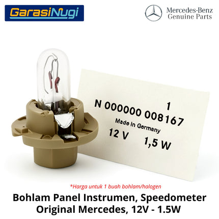 Bohlam Panel Speedometer 12V - 1,5W Original Mercy Lampu Instrumen Indikator Dashboard Bulb 000000008167