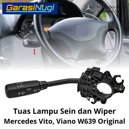 Tuas Lampu Sein Dan Wiper Mercedes Vito Viano W639 Termo Switch Steering Column Original 2003 - 2014