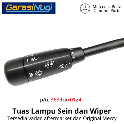 Tuas Lampu Sein Dan Wiper Mercedes Vito Viano W639 Termo Switch Steering Column Original 2003 - 2014