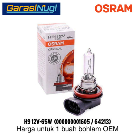 Bohlam H9 12V 65W Halogen Lampu Jauh / Kabut Original Mercedes 000000001605