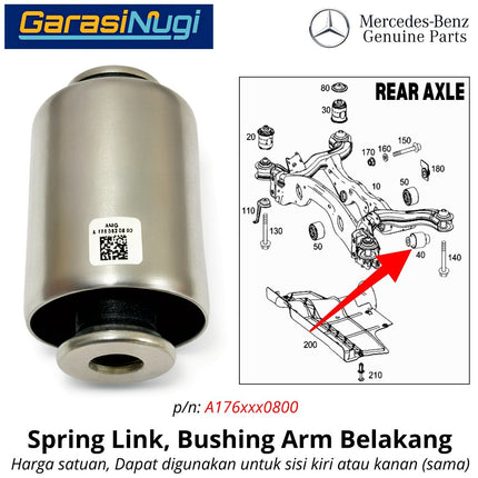 Karet Bushing Arm Belakang Mercedes W176 W156 W117 Spring Control Rear Axle Original Mercy A180 CLA