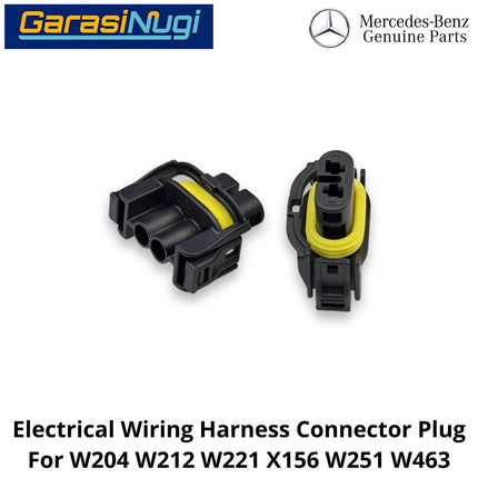 2-Pin Electrical Wiring Mercy W204 W212 W117 X156 Harness Connector Plug Konektor Kabel Lampu Kabut Depan Mercedes C200 E200 CLA