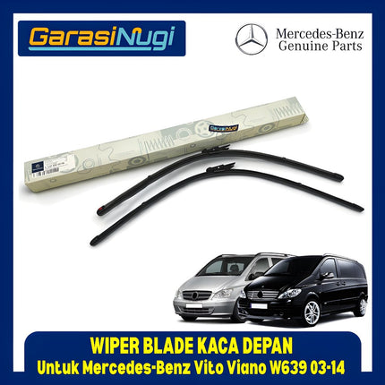 Wiper Blade Mercedes Vito Viano W639 Front Window Kaca Depan Original 2003 - 2014
