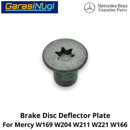 Brake Disc Mercy W169 W204 W211 W166 Screw Deflector Plate Sekrup Cakram Rem Mercedes A150 C200 E200