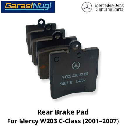Rear Brake Pads Mercy W203 Kampas Rem 0034202720 Belakang Mercedes C200