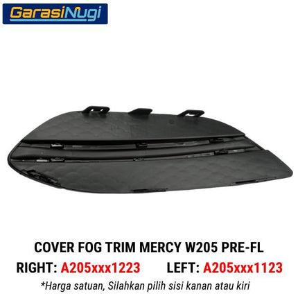 Cover Fog Trim Mercy W205 Pre-Facelift Cover Bracket Lampu Kabut C200