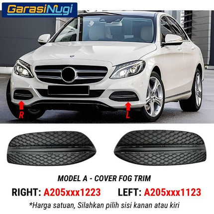 Cover Fog Trim Mercy W205 Pre-Facelift Cover Bracket Lampu Kabut C200