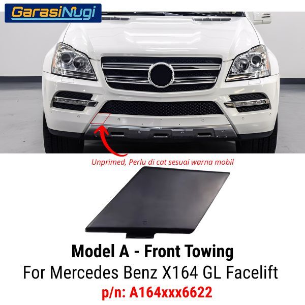 Towing Cover Mercy X164 Facelift Bumper Penutup Lubang Derek Depan GL