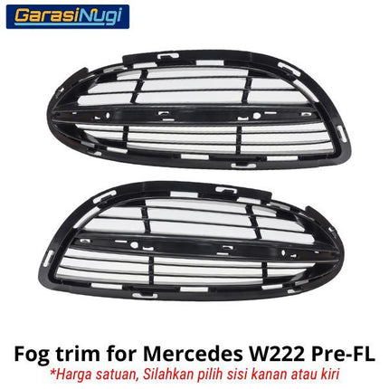 Fog Trim For Mercy W222 Pre-Facelift Cover Chrome Lampu Kabut Grill S450