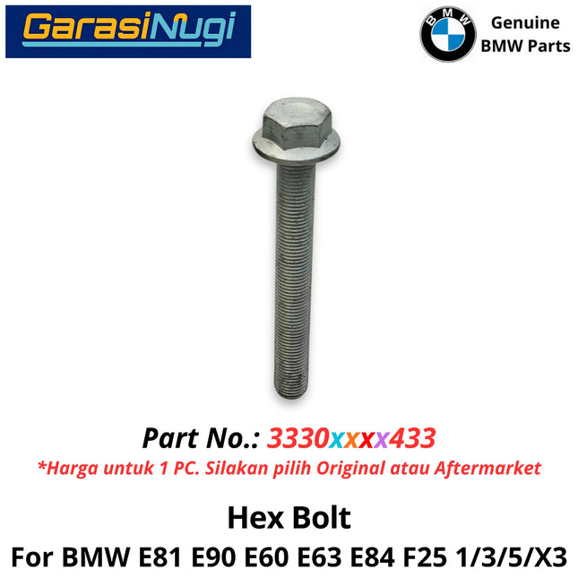 Hex Screw For BMW E81 E90 E60 E63 E84 F25 Rear Control Arm Baut Suspensi Belakang 33306785433 118 320  X1 X3