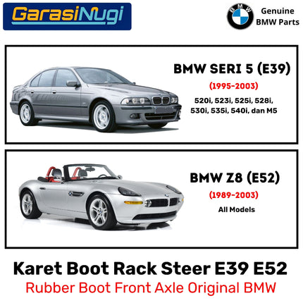 Karet Boot Rack Steer E39 E52 Original BMW Hitam Rubber Boot Front Axle 520 Z8