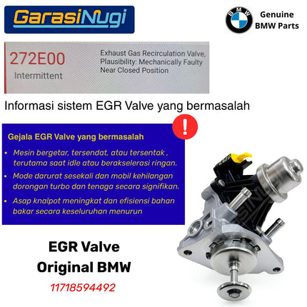 EGR Valve BMW F10 F20 F30 Katup Resirkulasi Gas Buang Diesel N47 B47 N57 11718594492