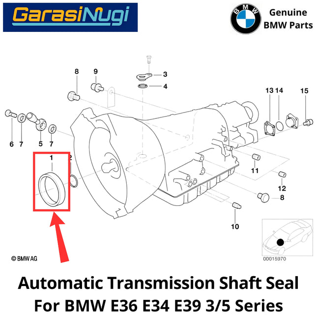 Automatic Transmission For BMW E36 E34 E39 Shaft Seal Segel Gasket Karet Poros Transmisi Otomatis Oli Radial 320 520