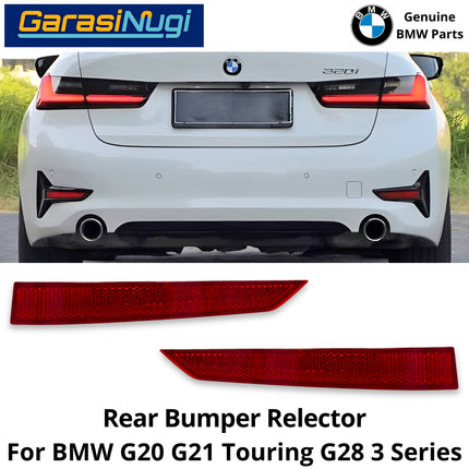 Rear Bumper For BMW G20 G21 G28 Reflector Mata Kucing Bemper Belakang 318 320 330 2018-2022
