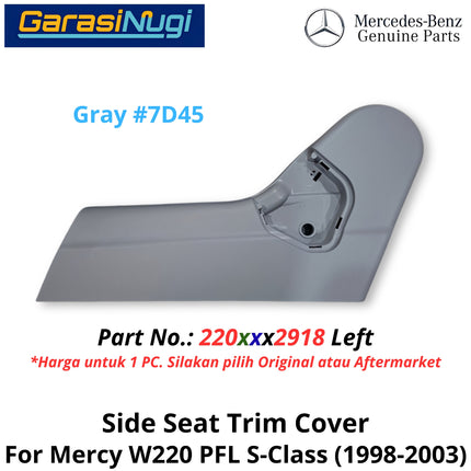 Front Side Seat Mercy W220 Pre-Facelift Cover Trim Penutup Kursi Samping Depan Mercedes-Benz S280 S350