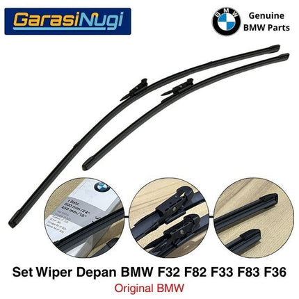 Wiper Frameless BMW F32 F33 F36 Kaca Depan Original Part Setir Kanan RHD Sepasang 420 428