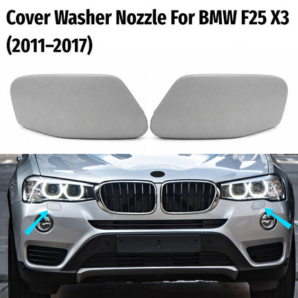 Cover Nozzle Washer BMW F25 Tutup Towing Lampu Bumper Depan X3 2011–2017
