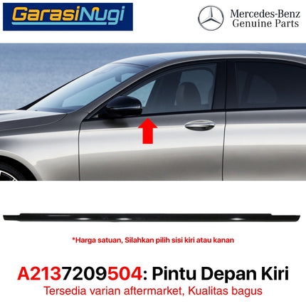 Door Strip For Mercy W213 List Cover Black Pintu Belakang Pelindung Weatherstrip Hitam E200