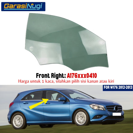 Kaca Samping Pintu Depan Mercedes W176 Pre-FL Side Window Pane Original Front Glass Mercy A180 A200