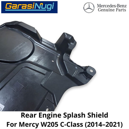 Rear Engine Mercy W205 Shield Under Cover Floor Deck Pelindung Kolong Belakang Mercedes C200 C300 (2014–2021)
