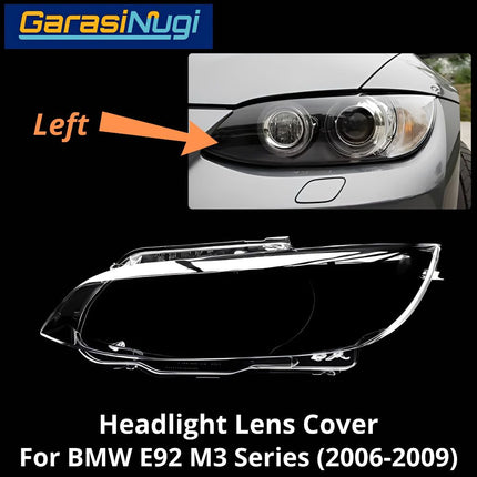 Mika Headlight For BMW E92 E93 Pre-LCI Lens Kaca Cover Lampu Depan M3 (2006-2009)