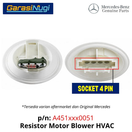 Resistor Blower AC Smart Fortwo W451 Pengatur Angin HVAC Original 2007 - 2015