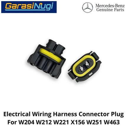 2-Pin Electrical Wiring Mercy W204 W212 W117 X156 Harness Connector Plug Konektor Kabel Lampu Kabut Depan Mercedes C200 E200 CLA