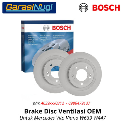 Brake Disc Mercedes Vito Viano Piringan Cakram Roda Depan Original Front Ventilated W639 W447 6394210312