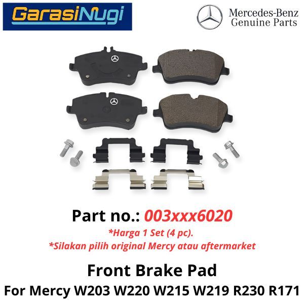 Front Brake Pads Mercy W203 W215 W219 R230 R171 Kampas Rem 0034202820 Depan C200