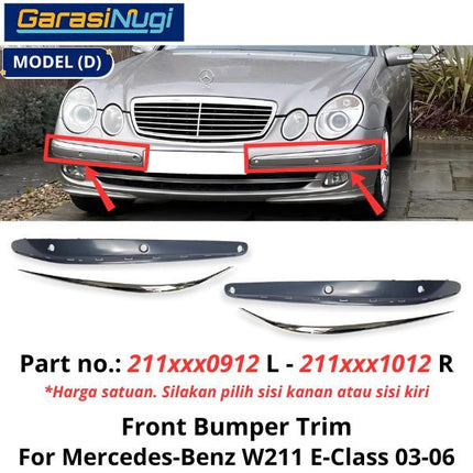 Bumper Trim Mercy W211 Pre-FL Front Cover Penutup Bemper Depan E240