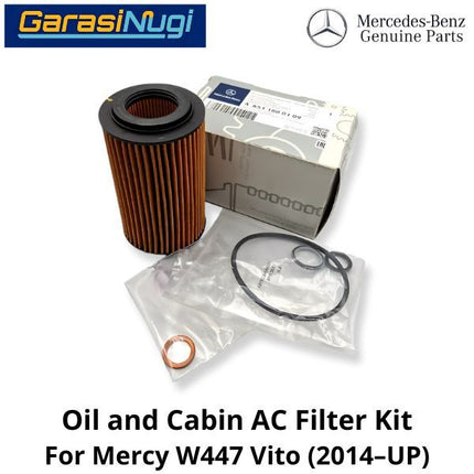 Oil and Cabin AC  Mercy W2447 Filter Kit Saringan Oli dan AC Kabin Set 4478352000 Vito