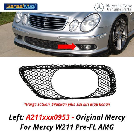 Fog Light Trim Mercy W211 Pre-Facelift AMG Cover Bracket Lampu Kabut E240 E280